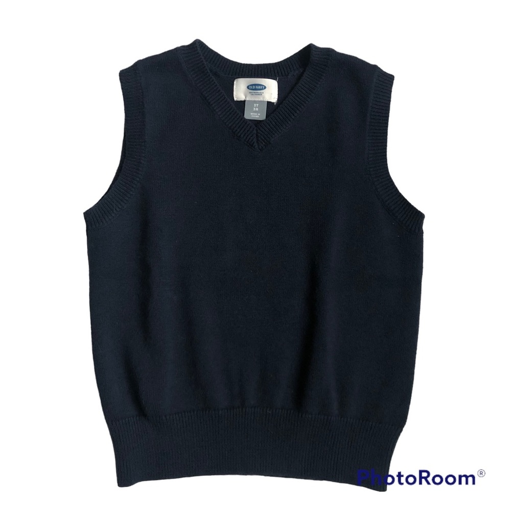 Old Navy Sweater Vest, 3T, Dark Blue, 100% cotton, soft and comfortable, EUC!